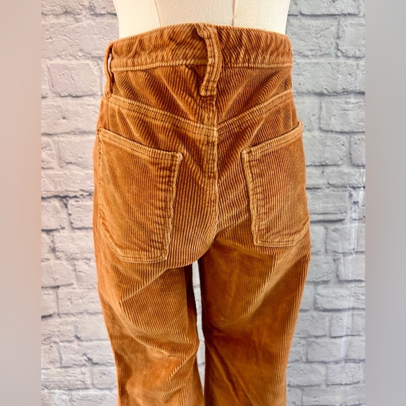 Universal Thread Bleached Corduroy Jeans Pants Rustic Orange Bootcut Wide Leg - Picture 8 of 16
